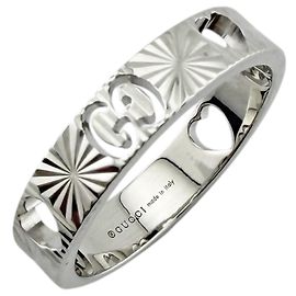 Anillo Icon Heart de Gucci en oro blanco de 18K Plata