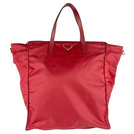 Bolsa de ombro nylon Prada vermelha Vermelho