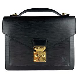 Sac à main Louis Vuitton Epi Monceau Noir