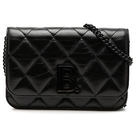 Borsa a tracolla e portafoglio con catena e dettagli con perline Balenciaga Nero