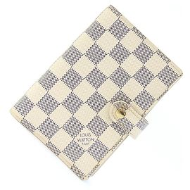 Capa de Caderno Louis Vuitton Damier Azur Branco