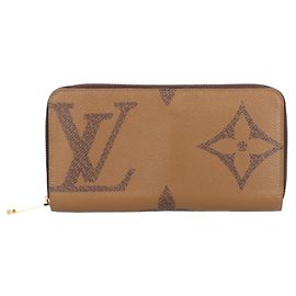 Cartera larga Louis Vuitton Monogram Reverse Castaño