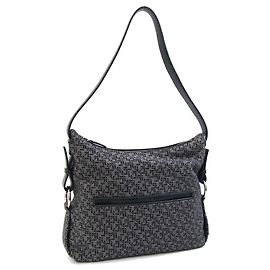 Bolsa Loewe em lona e couro cinza e preto Marrom Preto