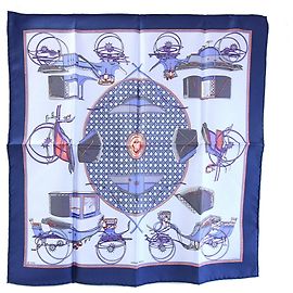Sciarpa in seta Hermès - Les Voitures a Transformation Blu