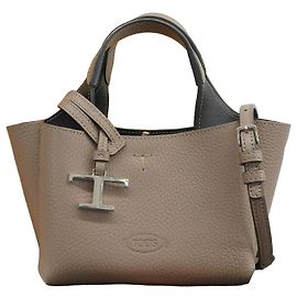 Tod's T-Timeless Micro Leather Handbag Beige