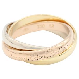 Bague Cartier Trinity en or rose blanc et jaune Doré