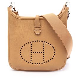 Hermès Bolsa de ombro Hermes Evelyne 23 Biscuit Bege