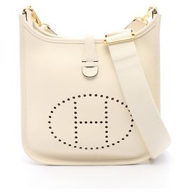 Hermès Bolsa de ombro Hermes Evelyne 23 Crème Branco