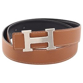 Hermès Hermes Constance H-Belt Marrone Nero