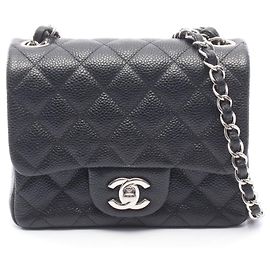 Chanel Mini Matelassé Shoulder Bag Black