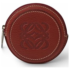 Monedero de piel color burdeos Loewe Burdeos