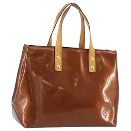LOUIS VUITTON Monogram Vernis Reade PM Hand Bag Bronze M91146 LV Auth 189683 Bronze
