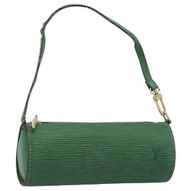 LOUIS VUITTON Epi Soufflot Pouch Green LV Auth 187622 Vert