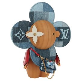 LOUIS VUITTON Monogram Denim Patchwork Vivienne Doll Blue GI0463 Auth 189263SM Blue