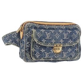 LOUIS VUITTON Monogram Denim Bum Bag Body Bag Blue M95347 LV Auth 189722SAV Blu