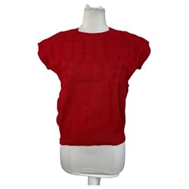 Pull Vintage Dior en coton et acrylique Rouge M Rouge