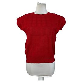 Suéter Vintage Dior de Algodão e Acrílico Vermelho M Vermelho