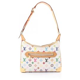 Louis Vuitton Boulogne Monogram Multicolor Shoulder Bag White Multiple colors