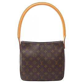 Bolsa de Ombro Louis Vuitton Looping MM Monogram Marrom Monograma