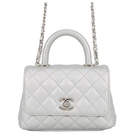 Borsa Chanel Matelassé in argento Argento