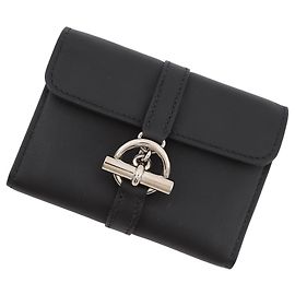 Hermès Hermes Kara Black Swift Leather Coin Purse Black