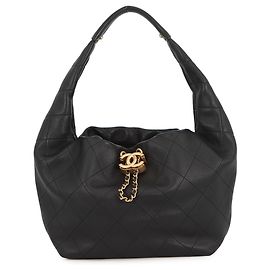 Sac Hobo Matelassé Chanel Noir