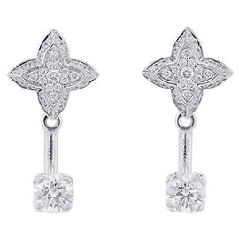 Louis Vuitton 18K White Gold Diamond Stud Earrings Other