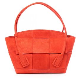 Sac cabas Bottega Veneta Arco Maxi Intrecciato Rouge