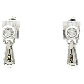 Tiffany & Co Orecchini Tiffany Teardrop 1P Diamond Argento