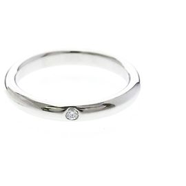 Tiffany & Co Tiffany Stacking Band Ring in Platinum with Diamond Silvery