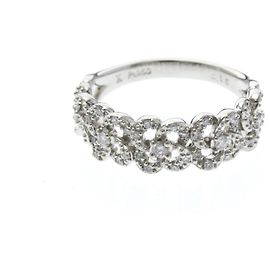Autre Marque Vendome Aoyama Diamond Band Ring Silber