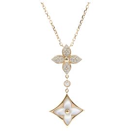 Colar com pingente Star Blossom em ouro rosa Louis Vuitton Dourado