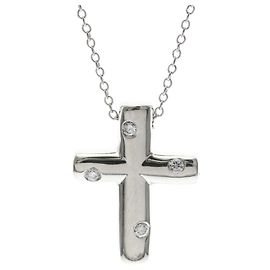 Tiffany & Co Tiffany Dots Cross Halskette Silber