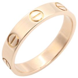 Cartier Mini Love Ring in 18K Pink Gold Golden