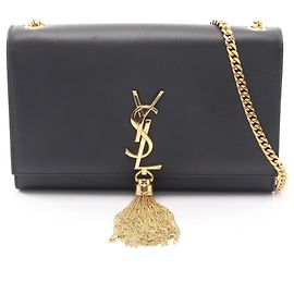 Borsa a tracolla Yves Saint Laurent Paris Kate Monogram Nero
