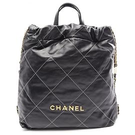 Chanel 22 Large Rucksack/Handtasche Schwarz