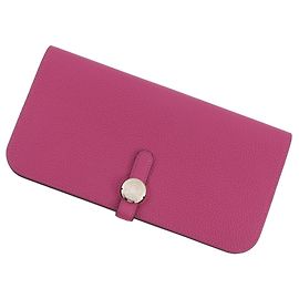 Carteira longa Dogon Hermès em Rose Purple Roxo