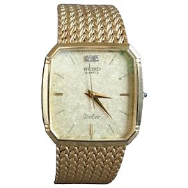 Seiko Dolce Montre Quartz Plaquée Or 9521-5210 Doré