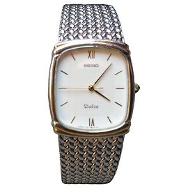 Seiko Dolce Relógio de Quartzo 7441-5110 Branco Dourado