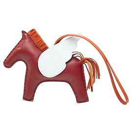 Hermès Acessório de Bolsa Charm Rodeo Pegasus MM Hermes Marrom Vermelho Azul Bordeaux