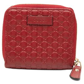 Cartera Bi-fold Microguccissima Gucci Roja