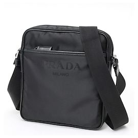 Borsa a tracolla Prada Re-Nylon x Pelle Saffiano Nero