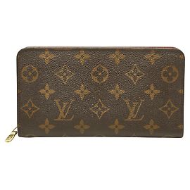 Carteira longa Louis Vuitton Monogram Marrom