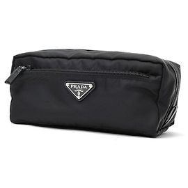 Pochette de viaje de nylon Prada Negro