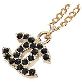 Pendente Collana Chanel Coco Mark Nero D'oro