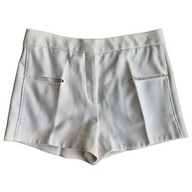 Carven Beige Wool-Blend Tailored Shorts Beige
