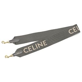 Céline Borsa a tracolla Celine Jacquard Long Strap Marrone Bianco