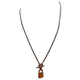 Colar Hermès Chaine d'Ancre Kelly Cadenas Prata Prata