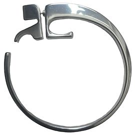 Courreges Courrèges Silver Mono-Loop AC Logo Earring Silvery