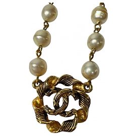 Collier Coco Mark Perles Chanel Doré